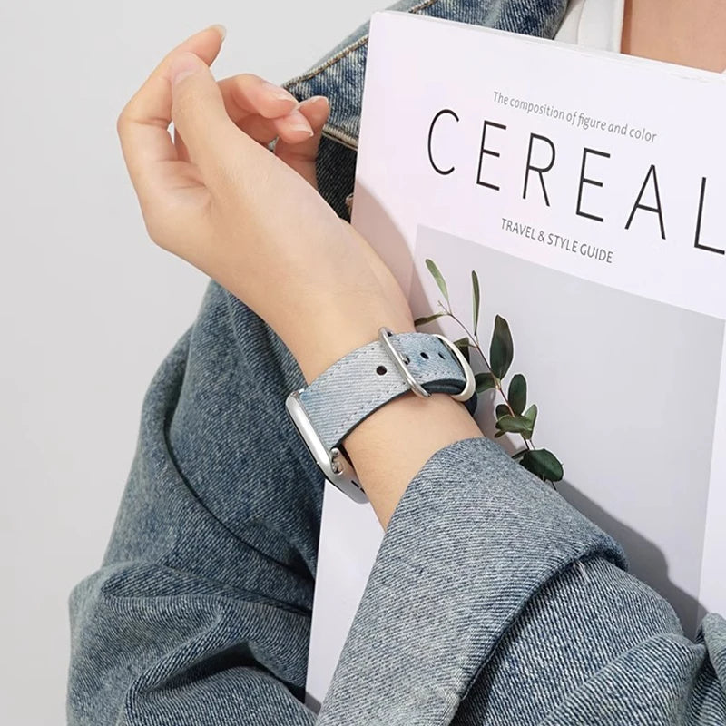 Denim-Edition: Elegantes Apple Watch Armband