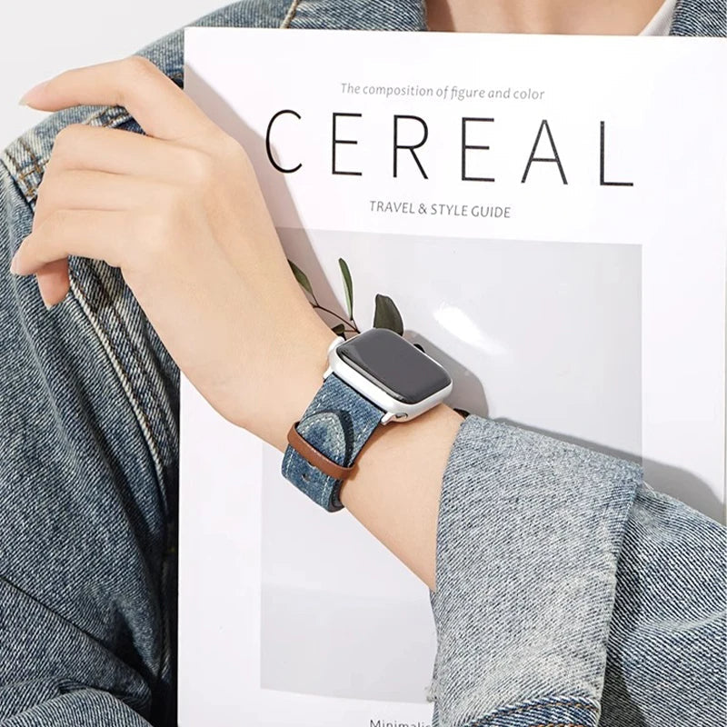 Denim-Edition: Elegantes Apple Watch Armband