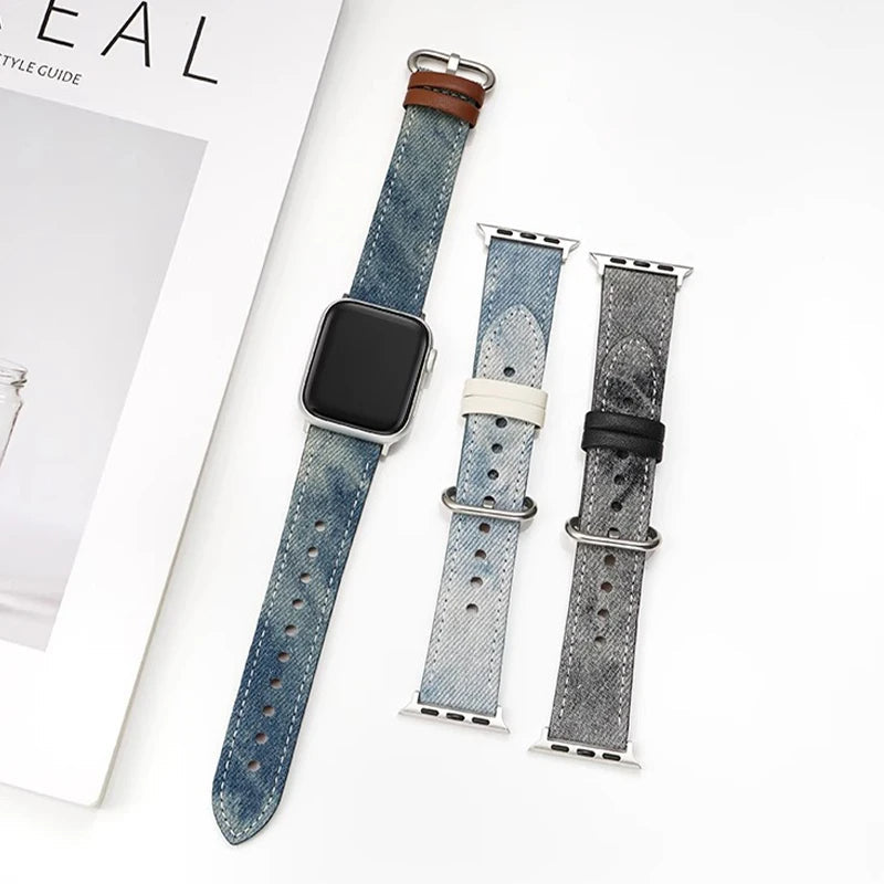 Denim-Edition: Elegantes Apple Watch Armband