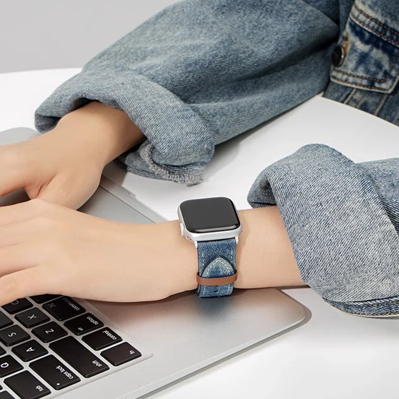 Denim-Edition: Elegantes Apple Watch Armband