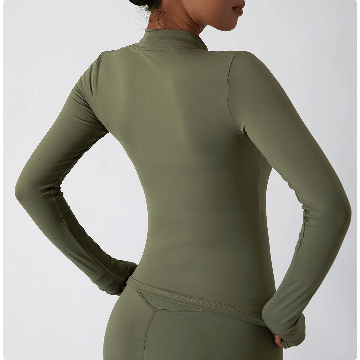 Stylisches Yoga-Shirt mit Reißverschluss – Flexibel & Trendy!
