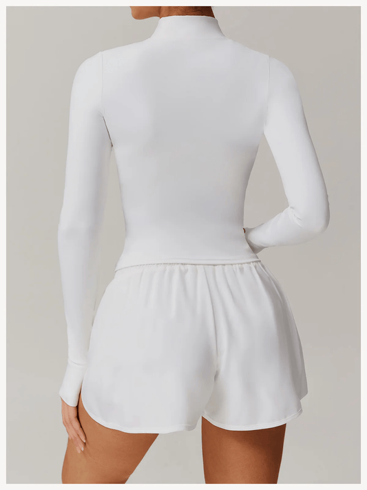 Stylisches Yoga-Shirt mit Reißverschluss – Flexibel & Trendy!