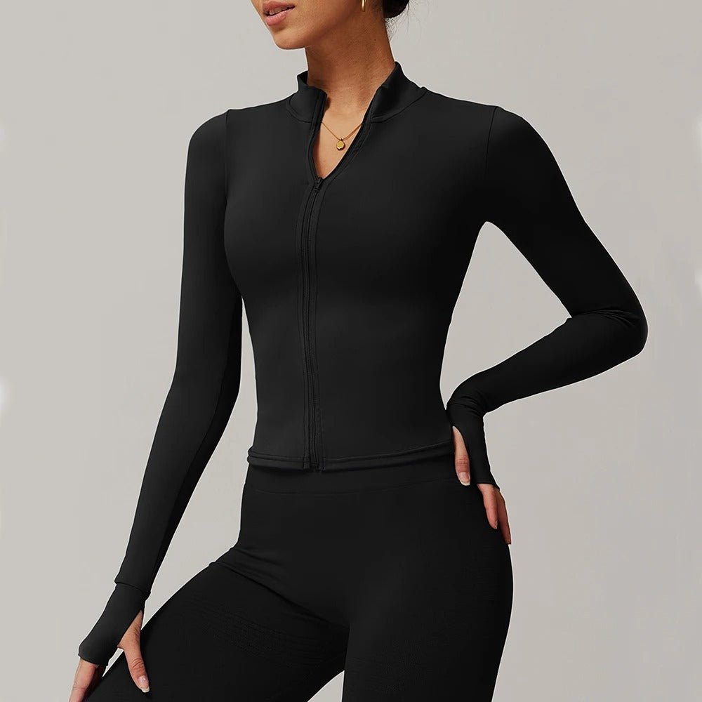 Stylisches Yoga-Shirt mit Reißverschluss – Flexibel & Trendy!