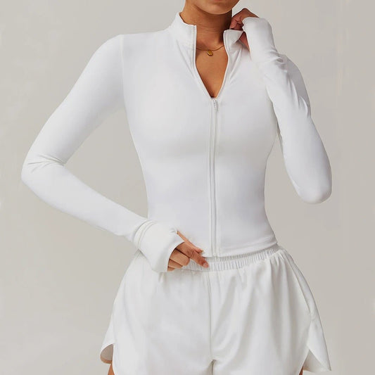 Stylisches Yoga-Shirt mit Reißverschluss – Flexibel & Trendy!