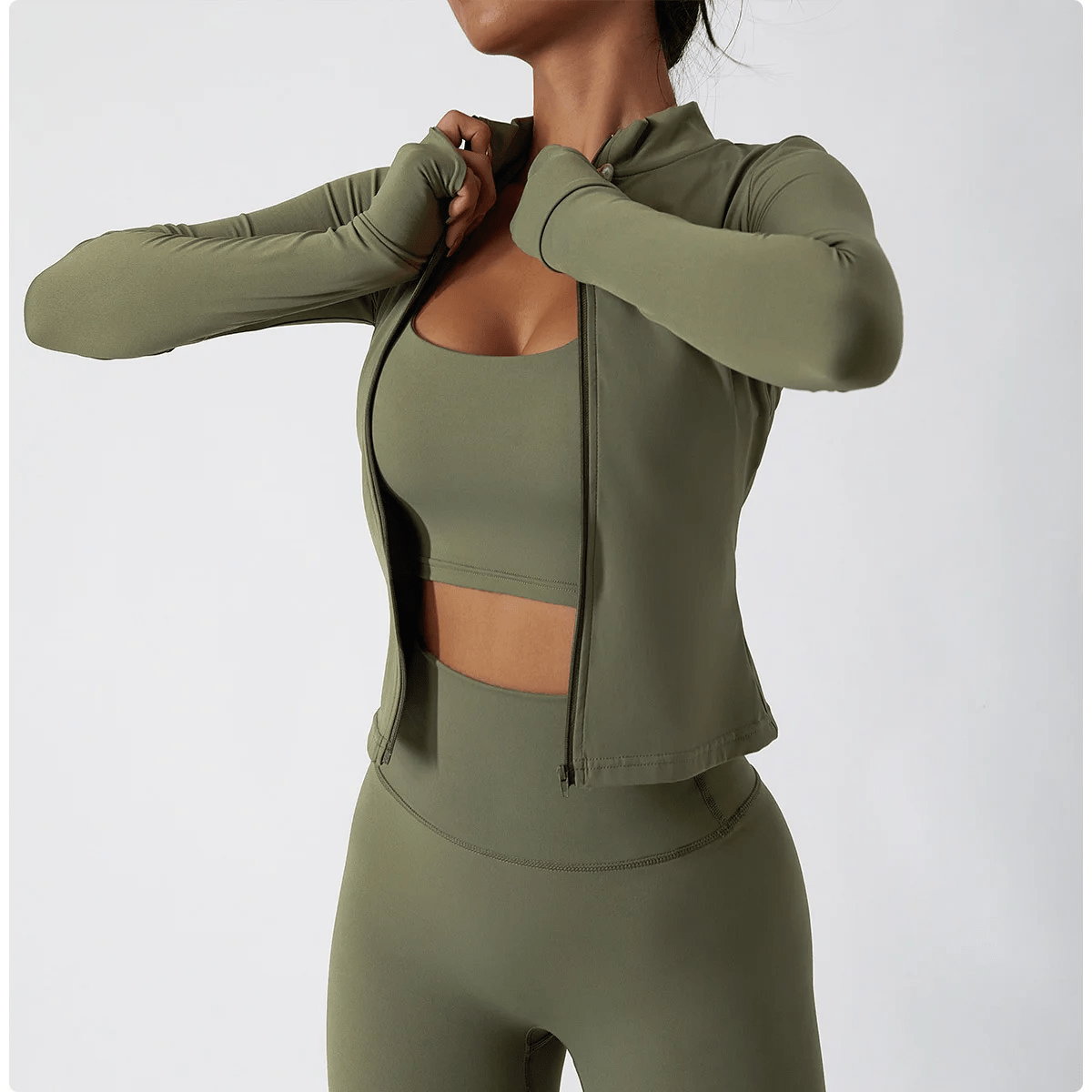 Stylisches Yoga-Shirt mit Reißverschluss – Flexibel & Trendy!