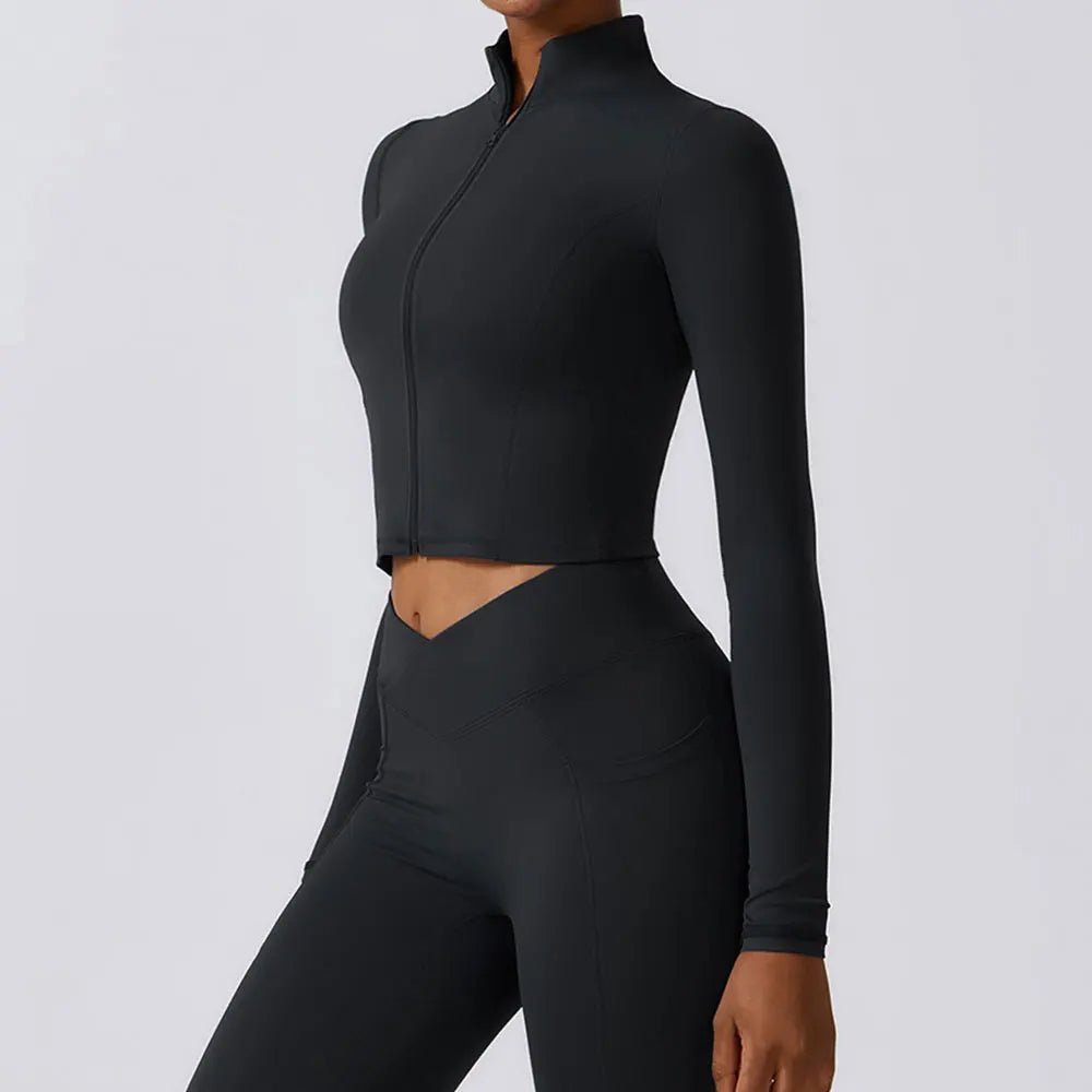 Stylisches Reißverschluss-Langarmshirt für trendbewusste Looks